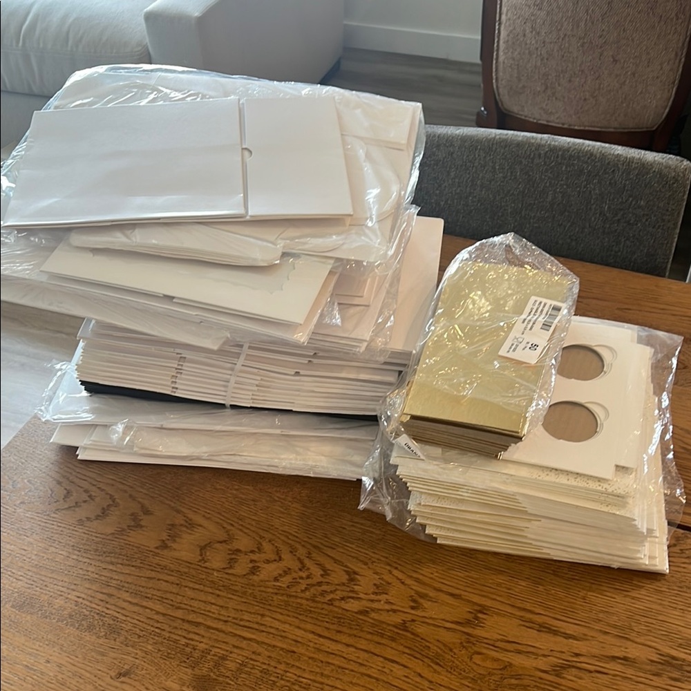 White and Gold Cardstock Set
